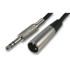 100 cm Stereo 6.35 mm (1/4") Jack Plug to XLR Male Plug Lead